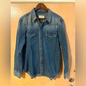 Nili Lotan Travis Denim Shirt, Size Large